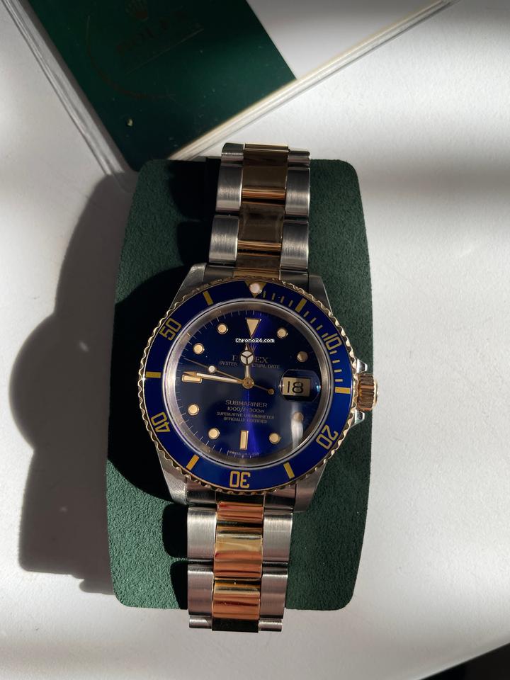 Rolex | Submariner | 16613 | Yellow gold | 40 mm | Gold/Steel | Blue | Automatic