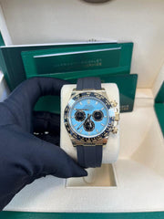 Rolex | Daytona | 126518 | Yellow gold | 40 mm | Rubber | Turquoise | Automatic