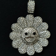 MURAKAMI FLOWER ICED OUT PENDANT (SILVER)